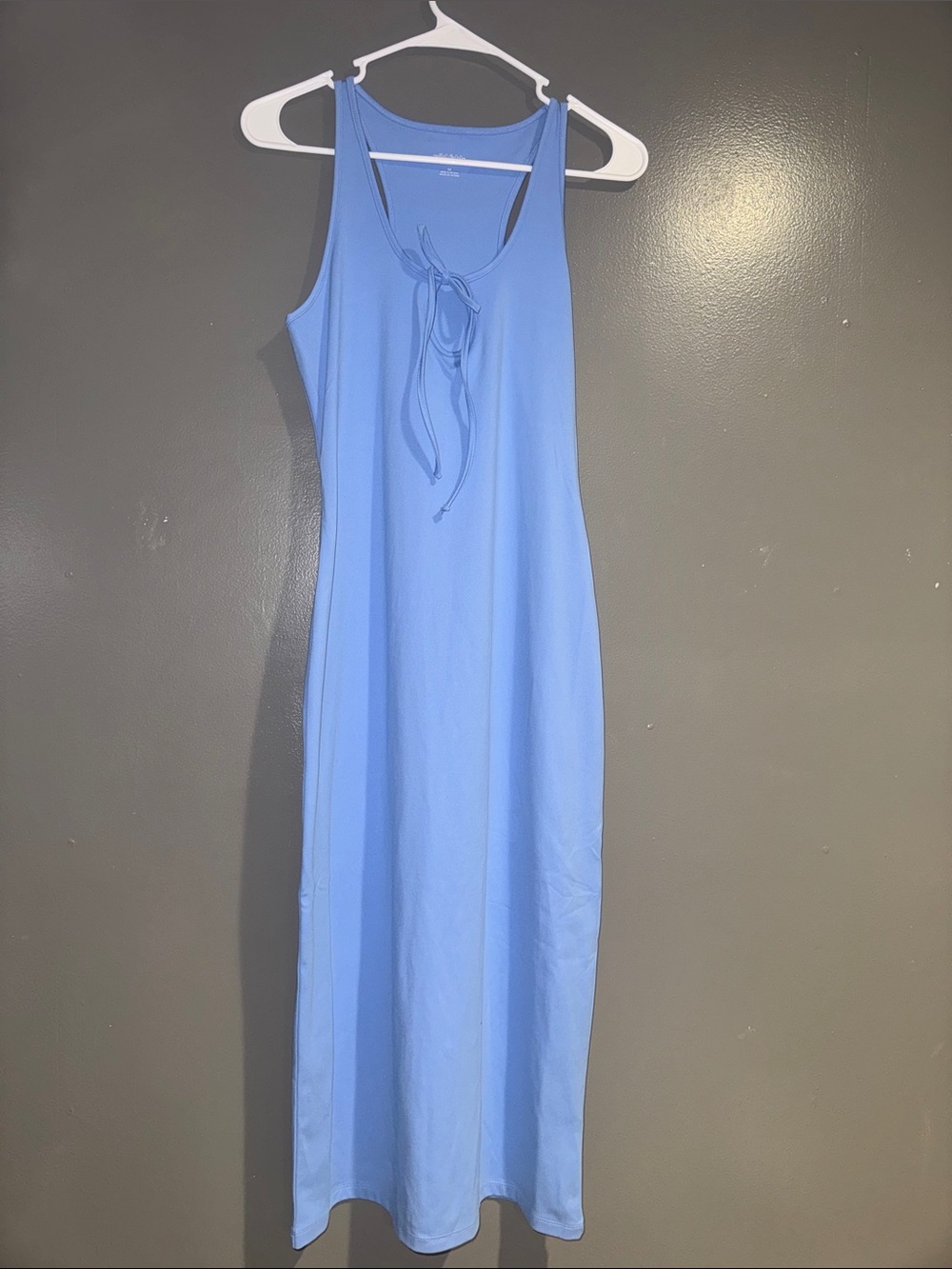 wild fable Blue Sleeveless Maxi Dress with Front Tie